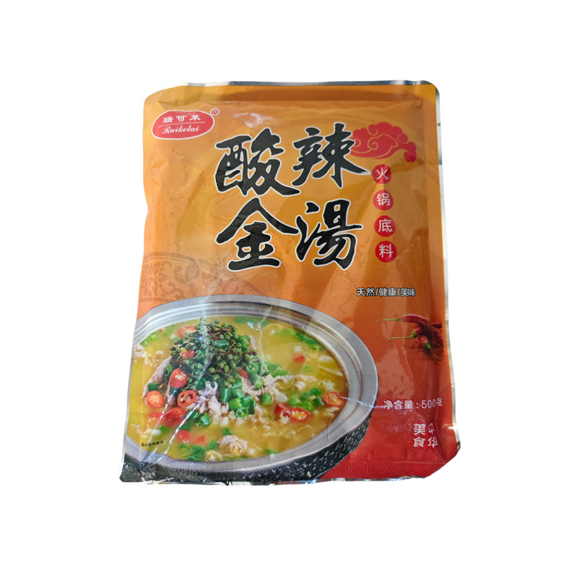 瑞可莱酸辣金汤火锅底料500g